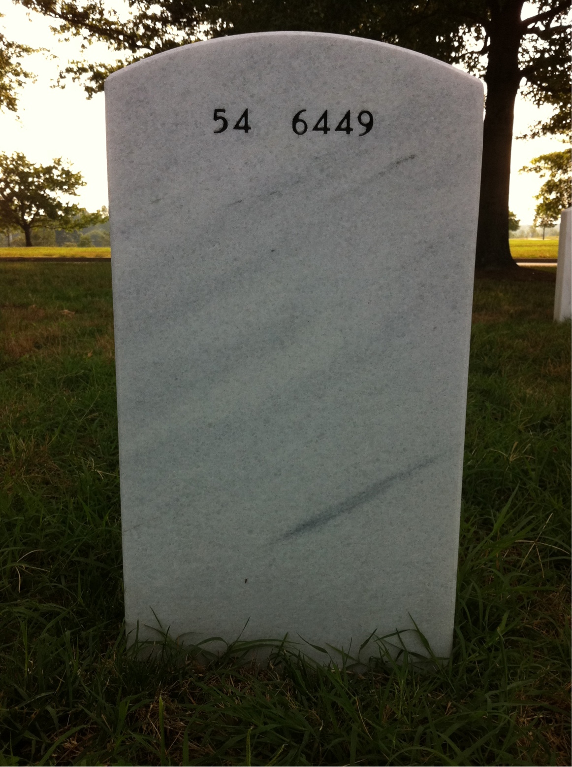 Back of headstone — Frank Stephens