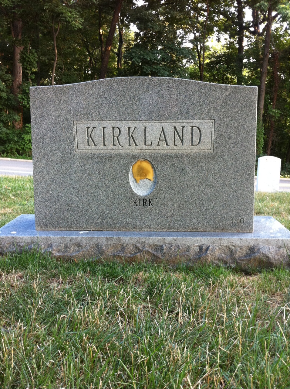 Back of headstone — Henry Kirkland