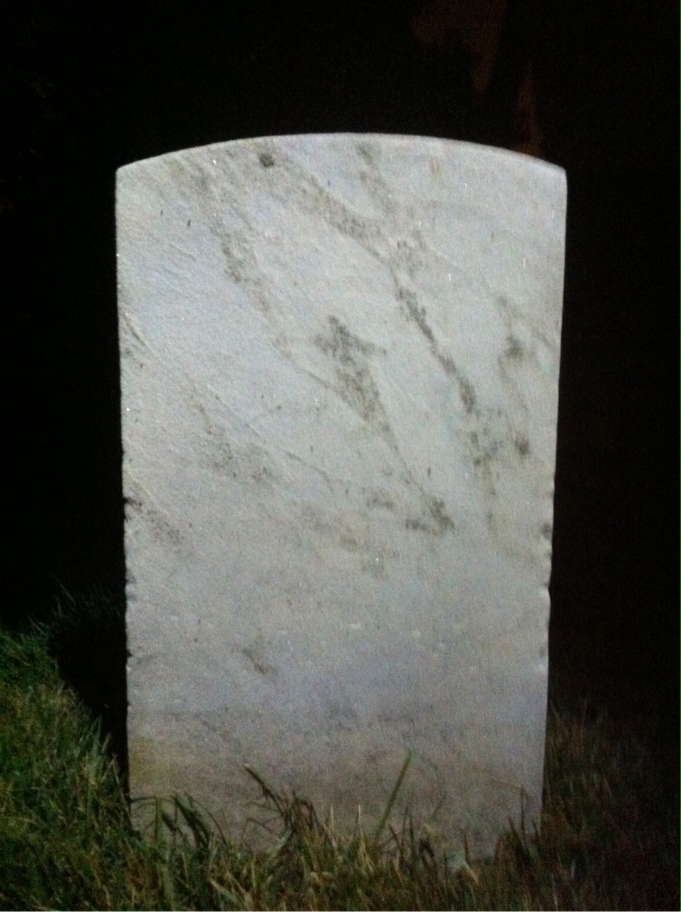Back of headstone — Abraham Moss