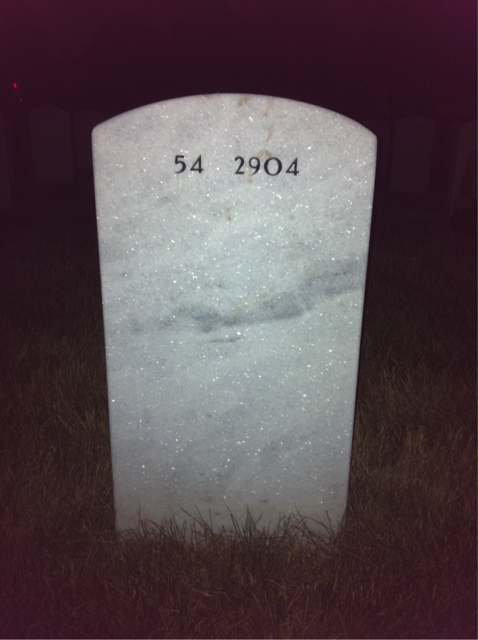 Back of headstone — William Canine
