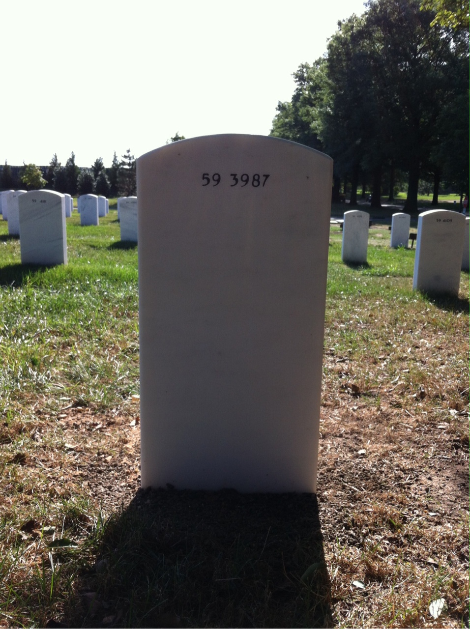 Back of headstone — William T Hicok