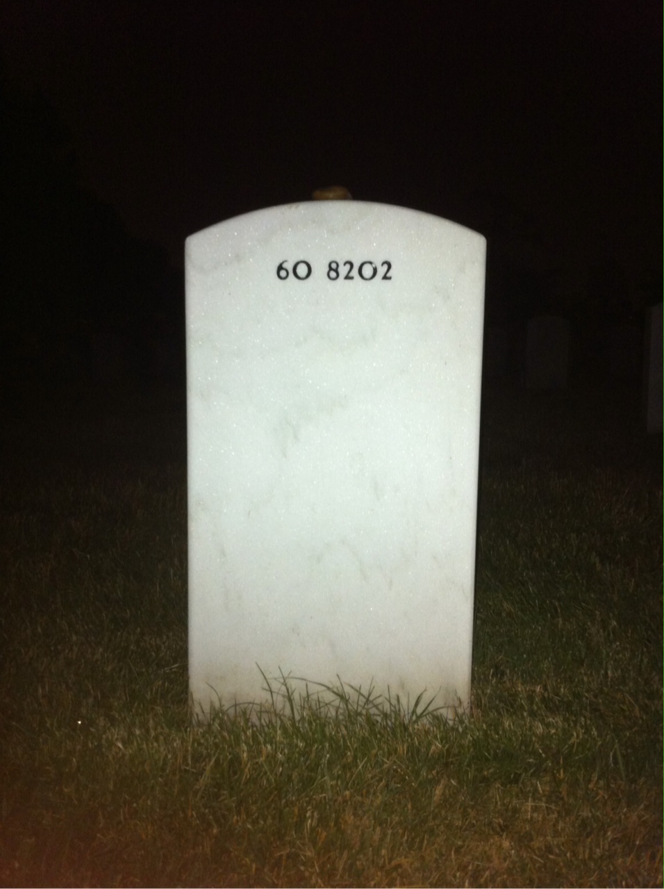 Back of headstone — Hoby Bradfield