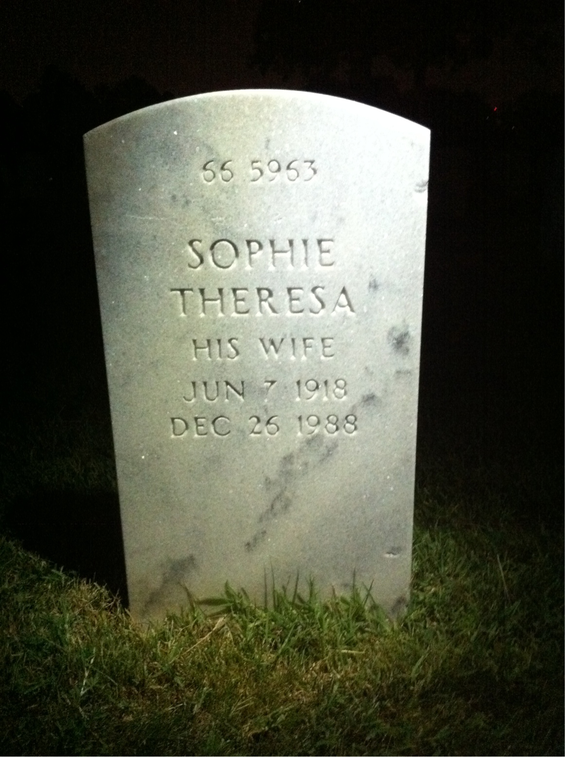 Back of headstone — Richard Morehouse