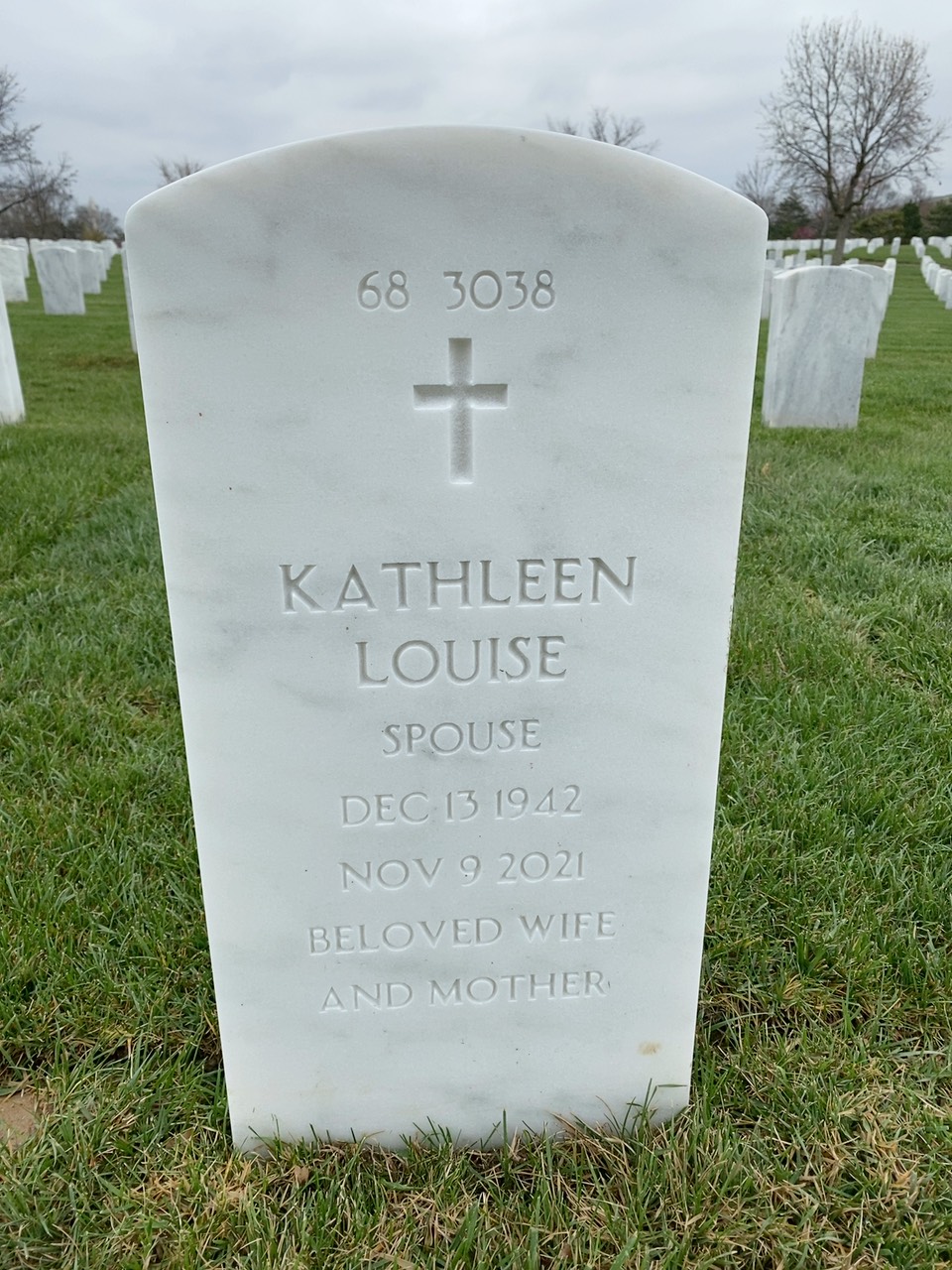 Back of headstone — Thomas Michae Carpenter