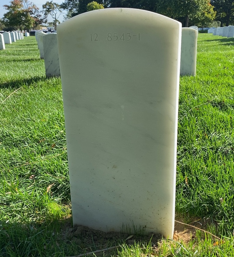 Back of headstone — Timothy P May