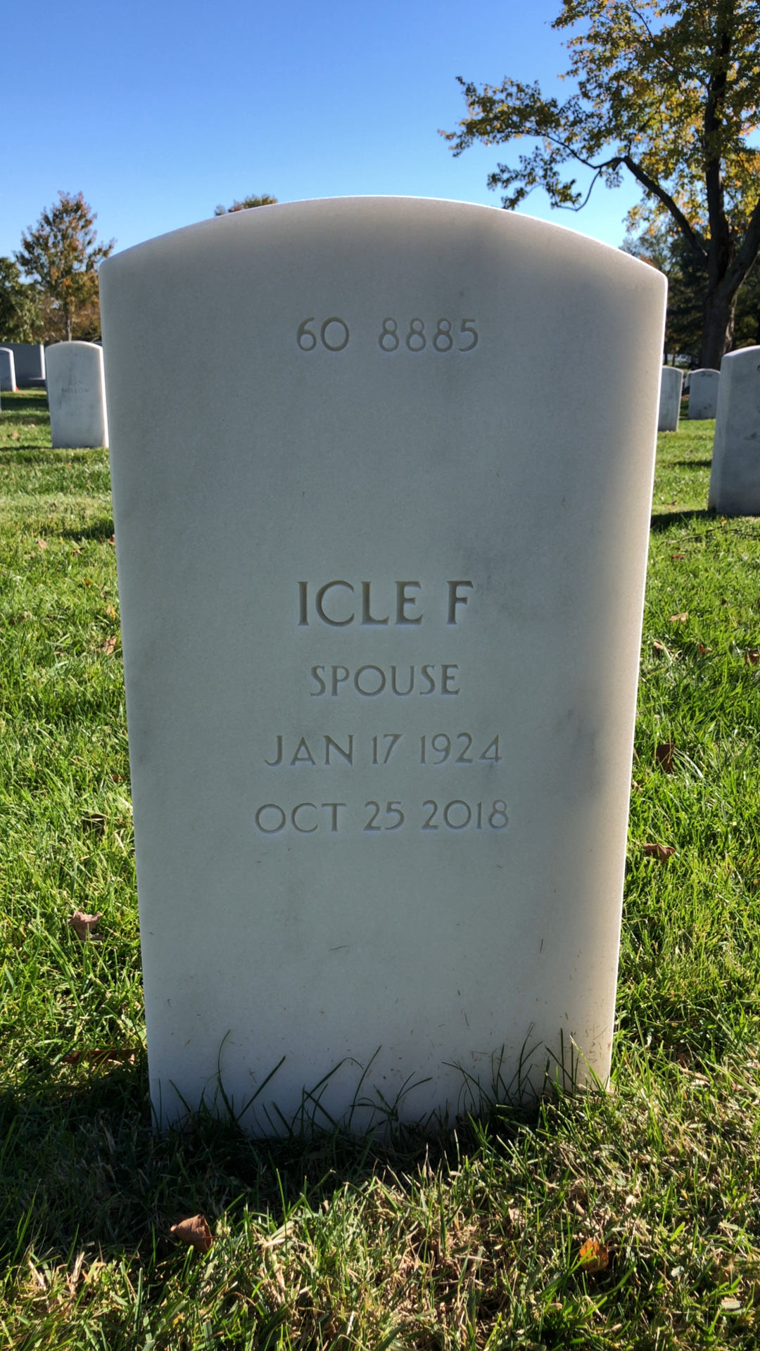 Back of headstone — Eugene Schertz