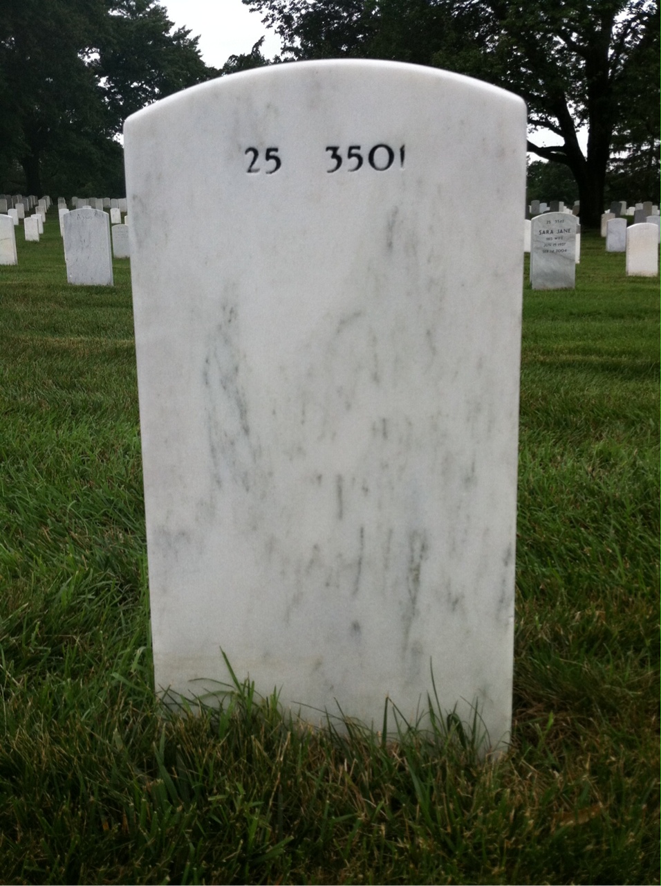 Back of headstone — Chester Glinka