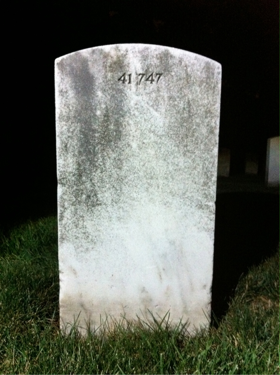 Back of headstone — Fred Anderson