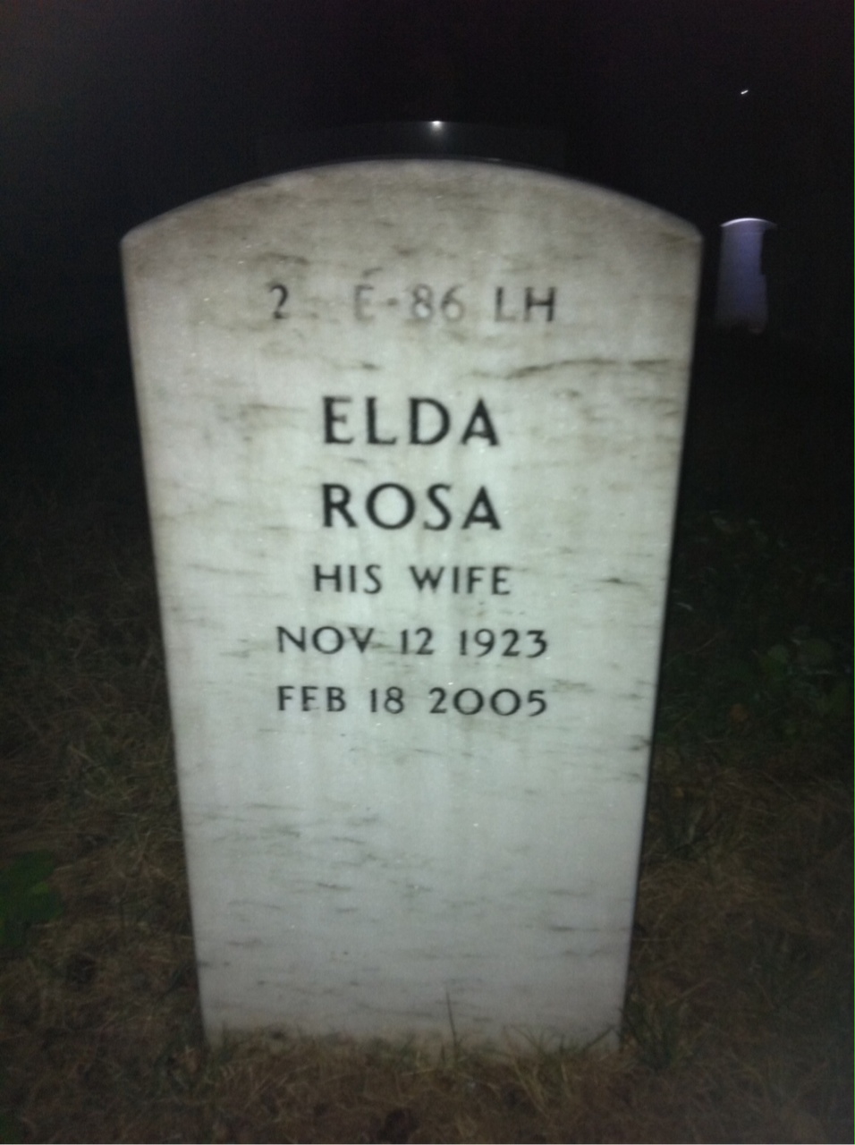 Back of headstone — Gerhardt Hyatt