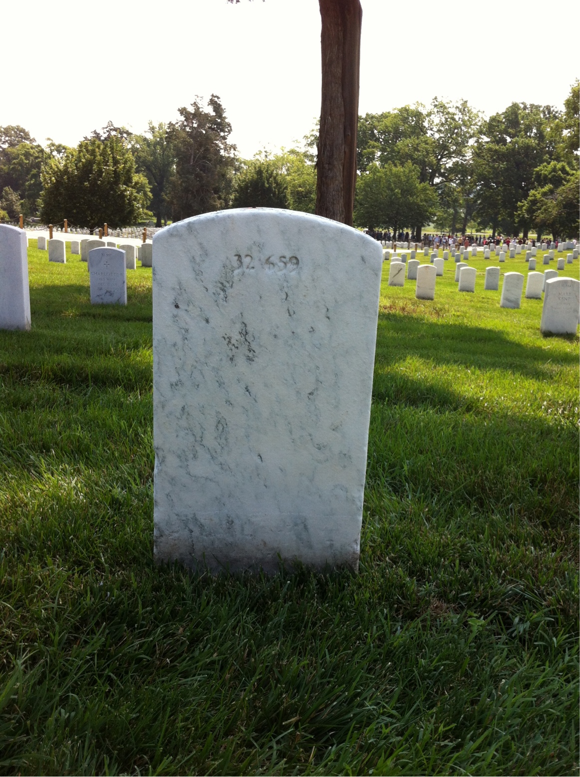 Back of headstone — Gerald Mustard