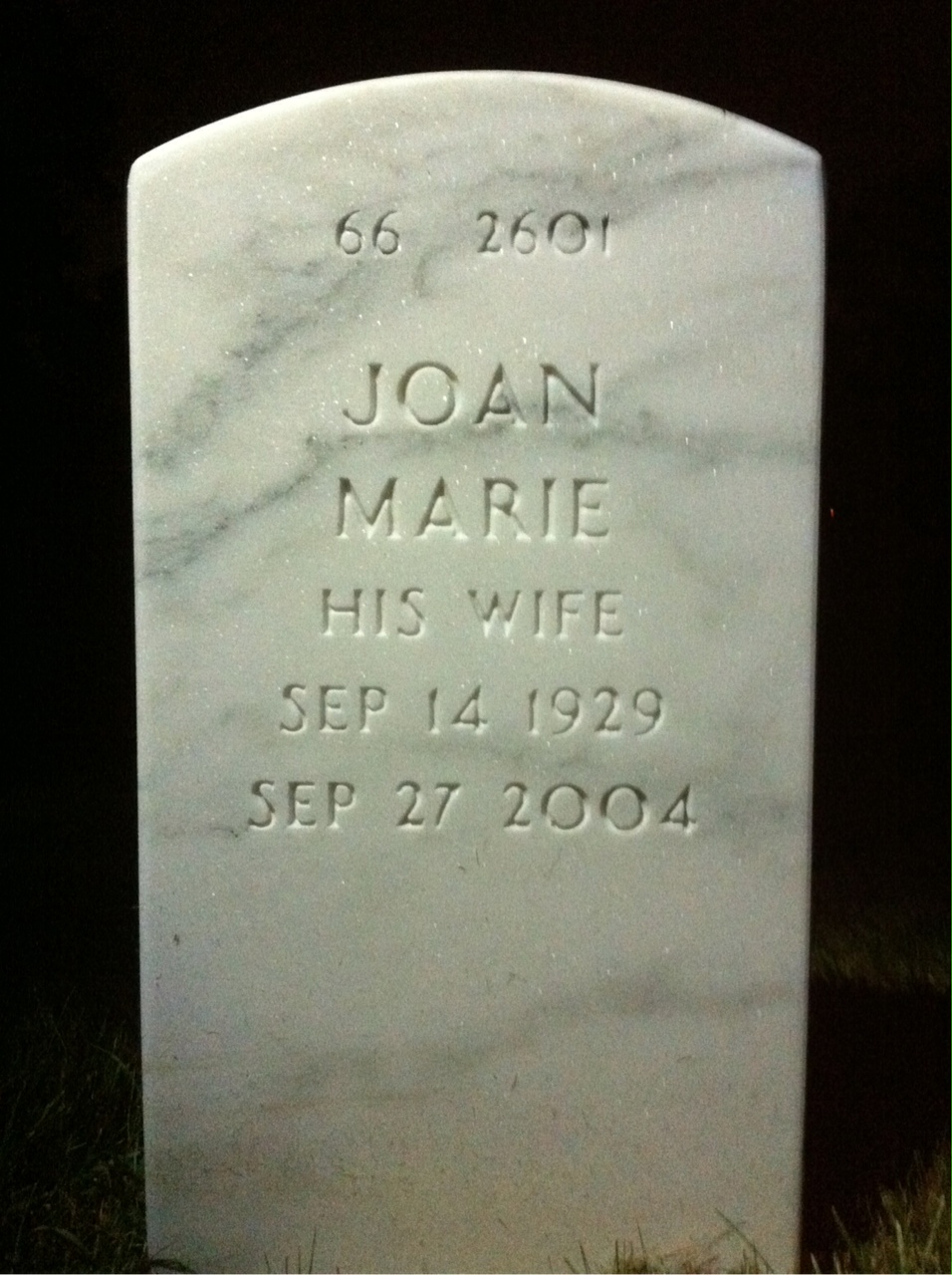 Back of headstone — Franklin Miller