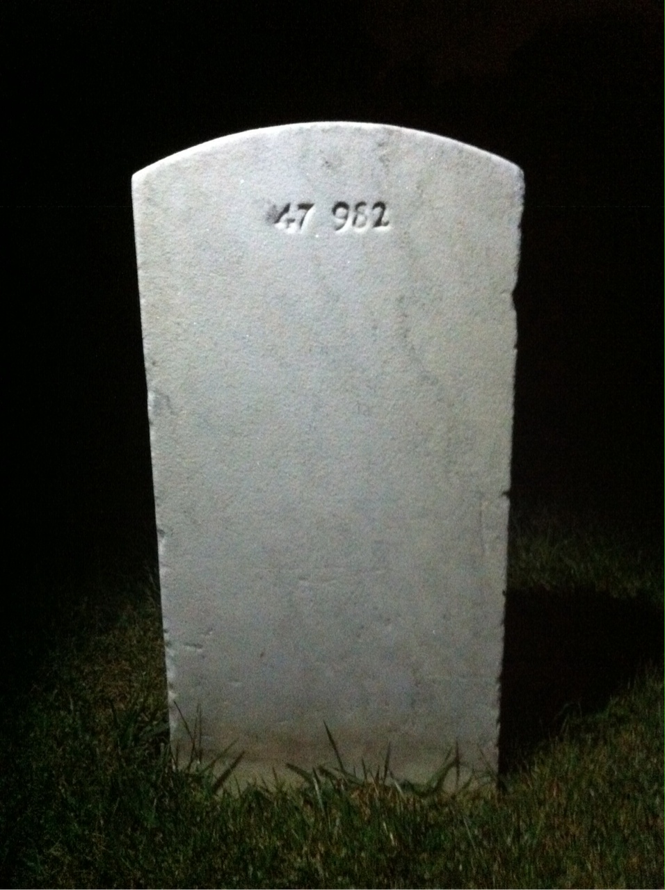 Back of headstone — Robert Yates