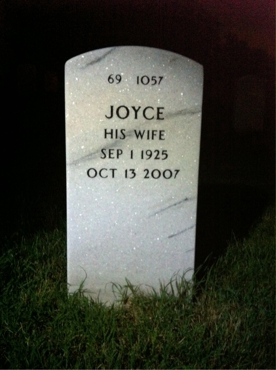 Back of headstone — Ralph Ravenburg