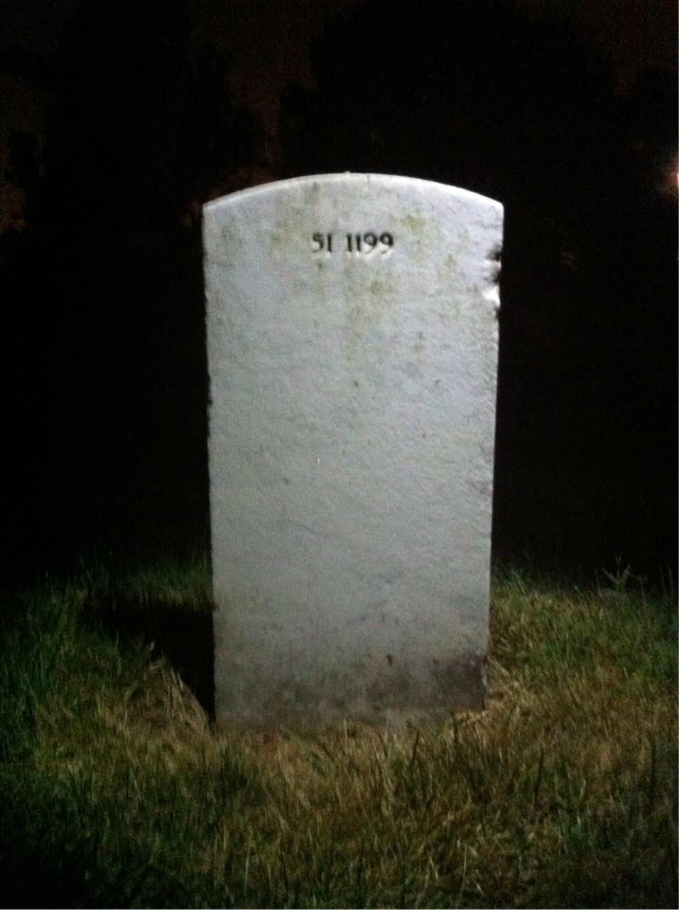 Back of headstone — Melvin Acty
