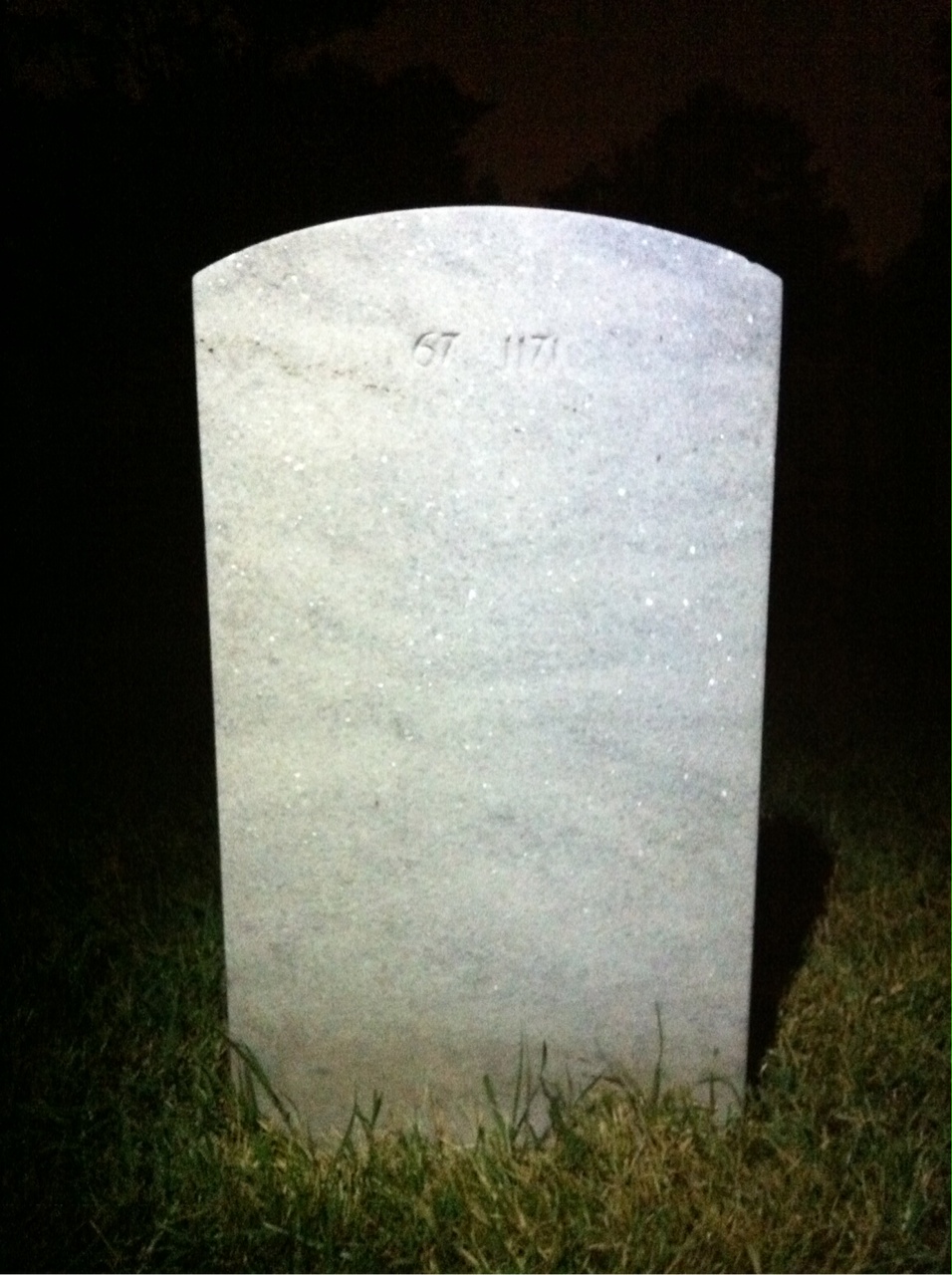 Back of headstone — Frank Mitchell