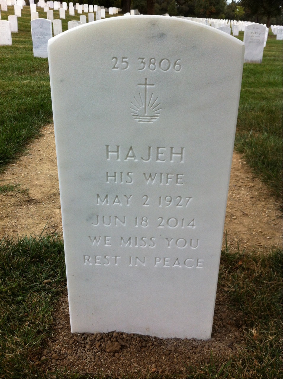 Back of headstone — Stanley Biga