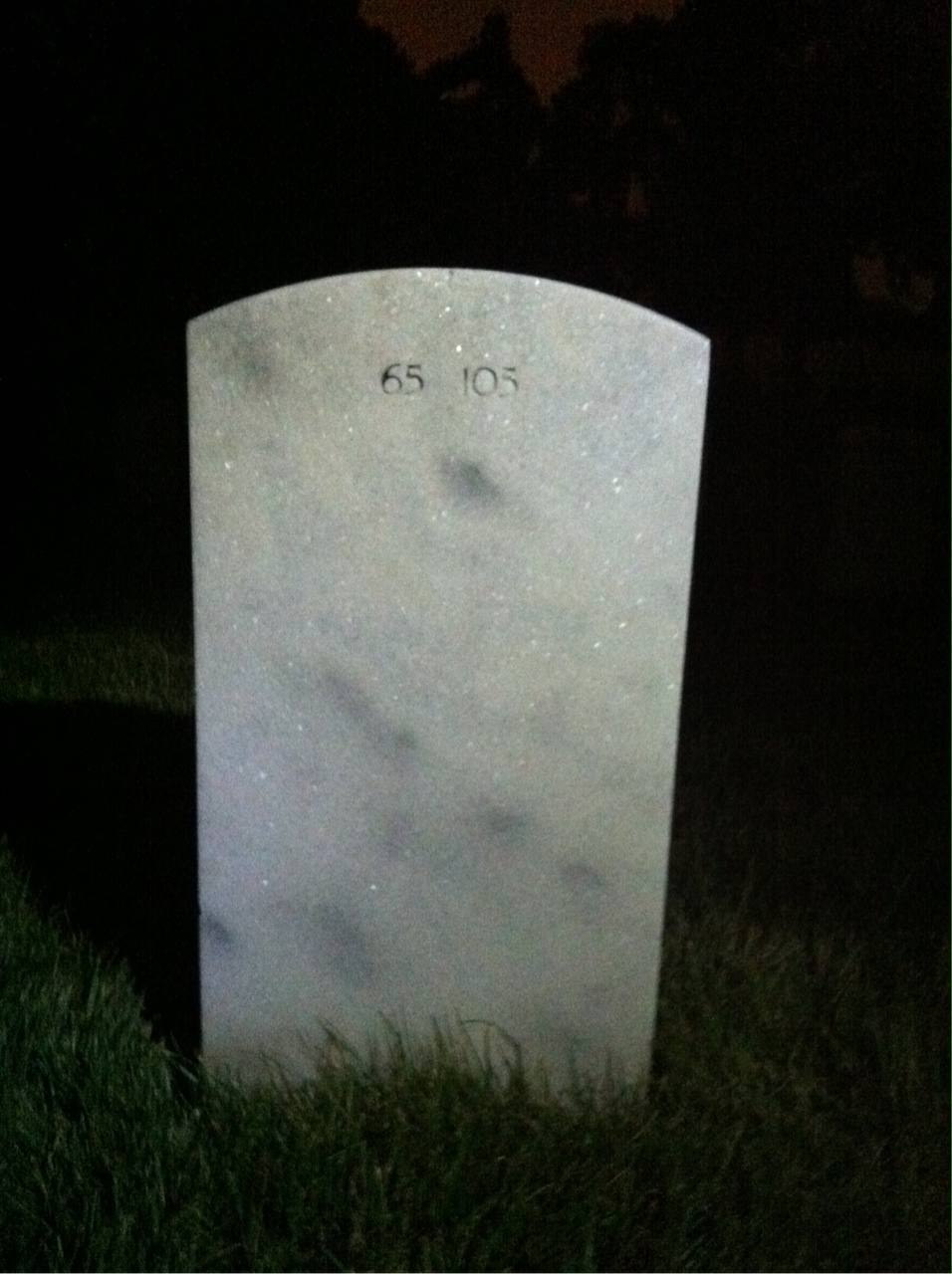 Back of headstone — William K Bayer
