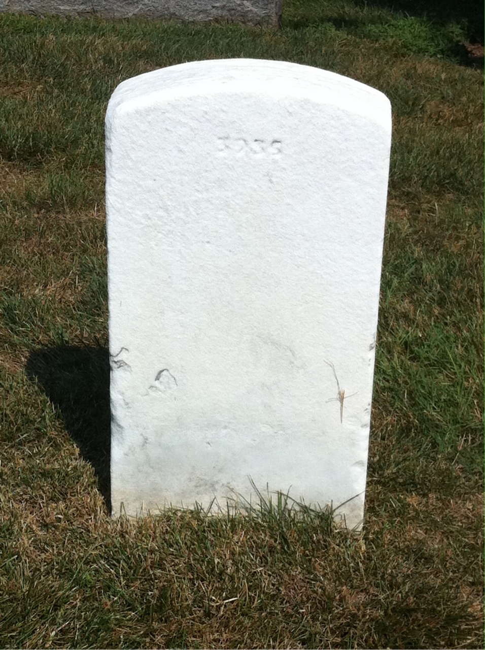 Back of headstone — Luman Morgan
