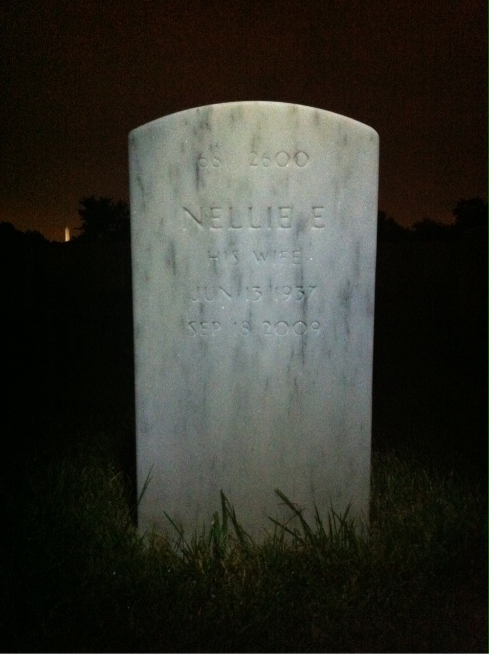 Back of headstone — Cleveland Autry