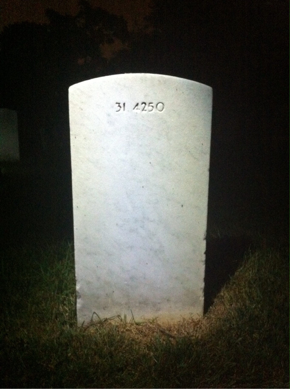 Back of headstone — Mabel Bauerband