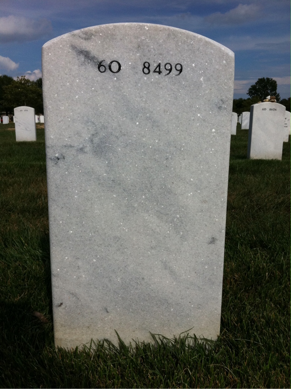 Back of headstone — John Schweizer