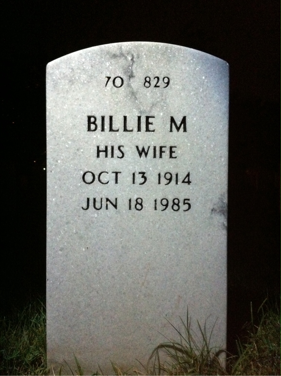 Back of headstone — Robert Karvwatt
