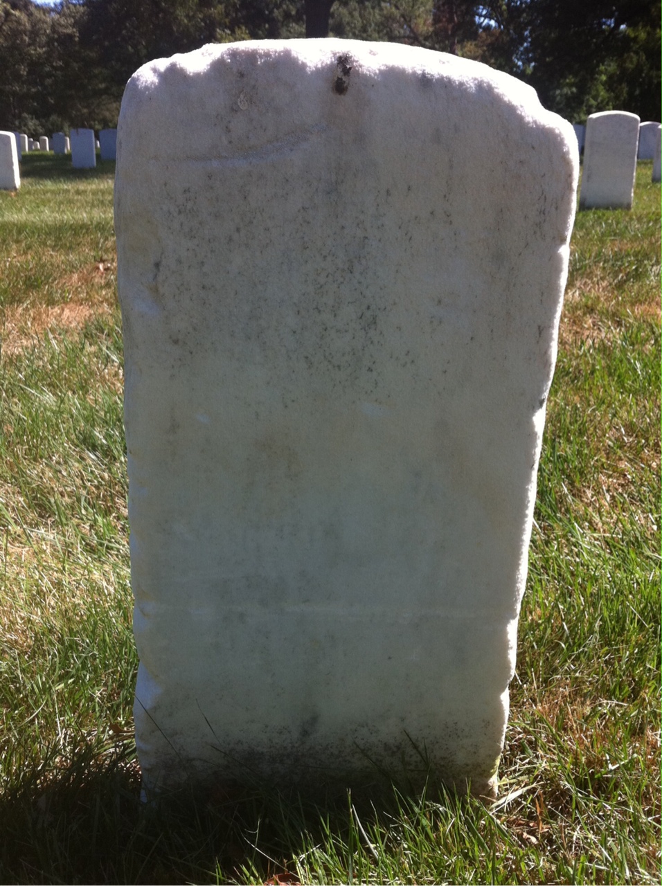 Back of headstone — James Morrow