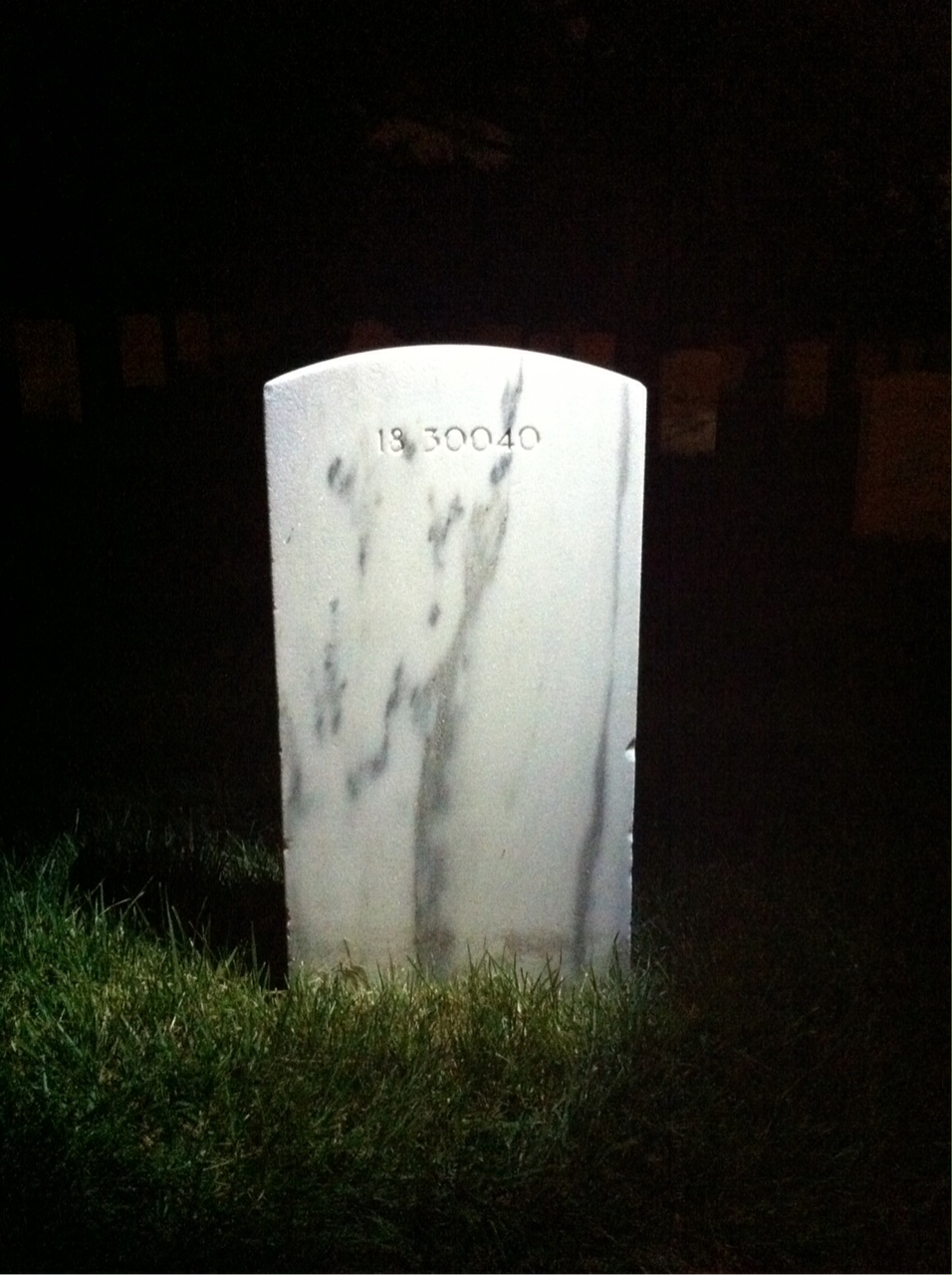 Back of headstone — John Mills