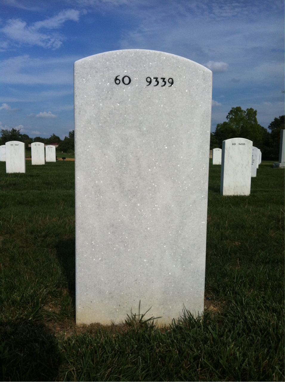 Back of headstone — Raymond Vaughn