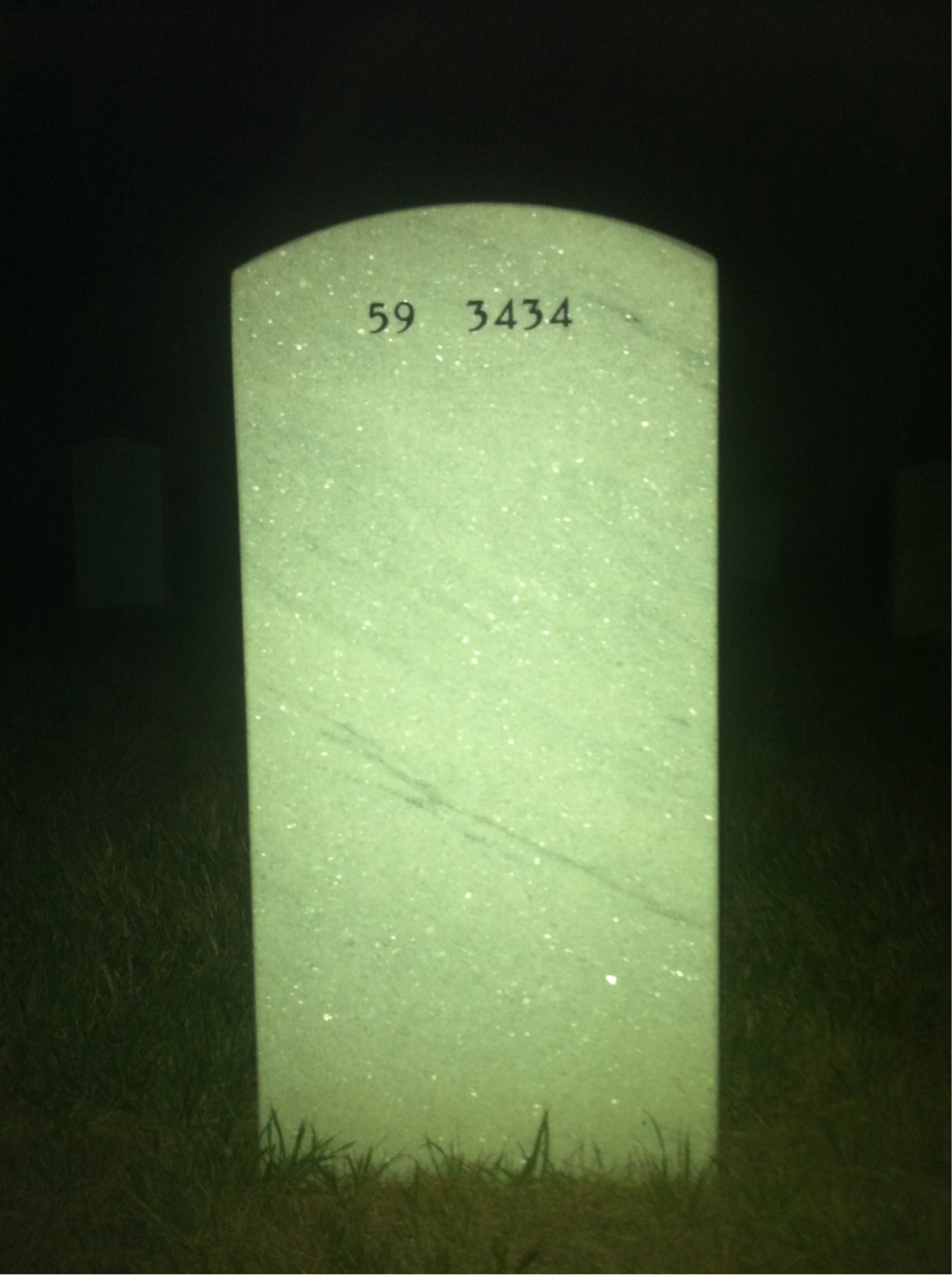 Back of headstone — Joel Wright