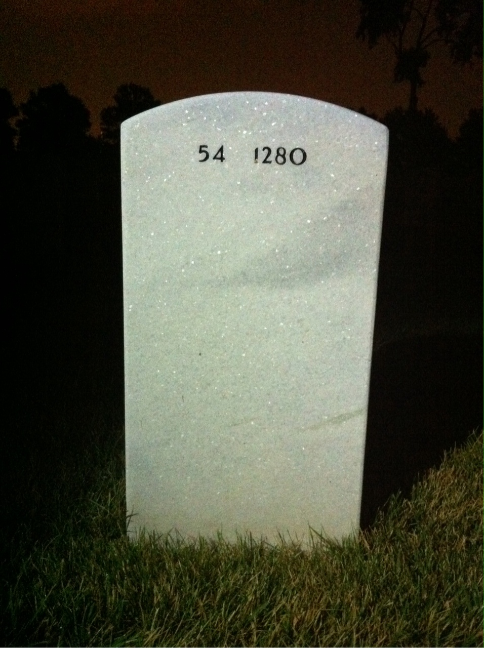 Back of headstone — Horton Newman