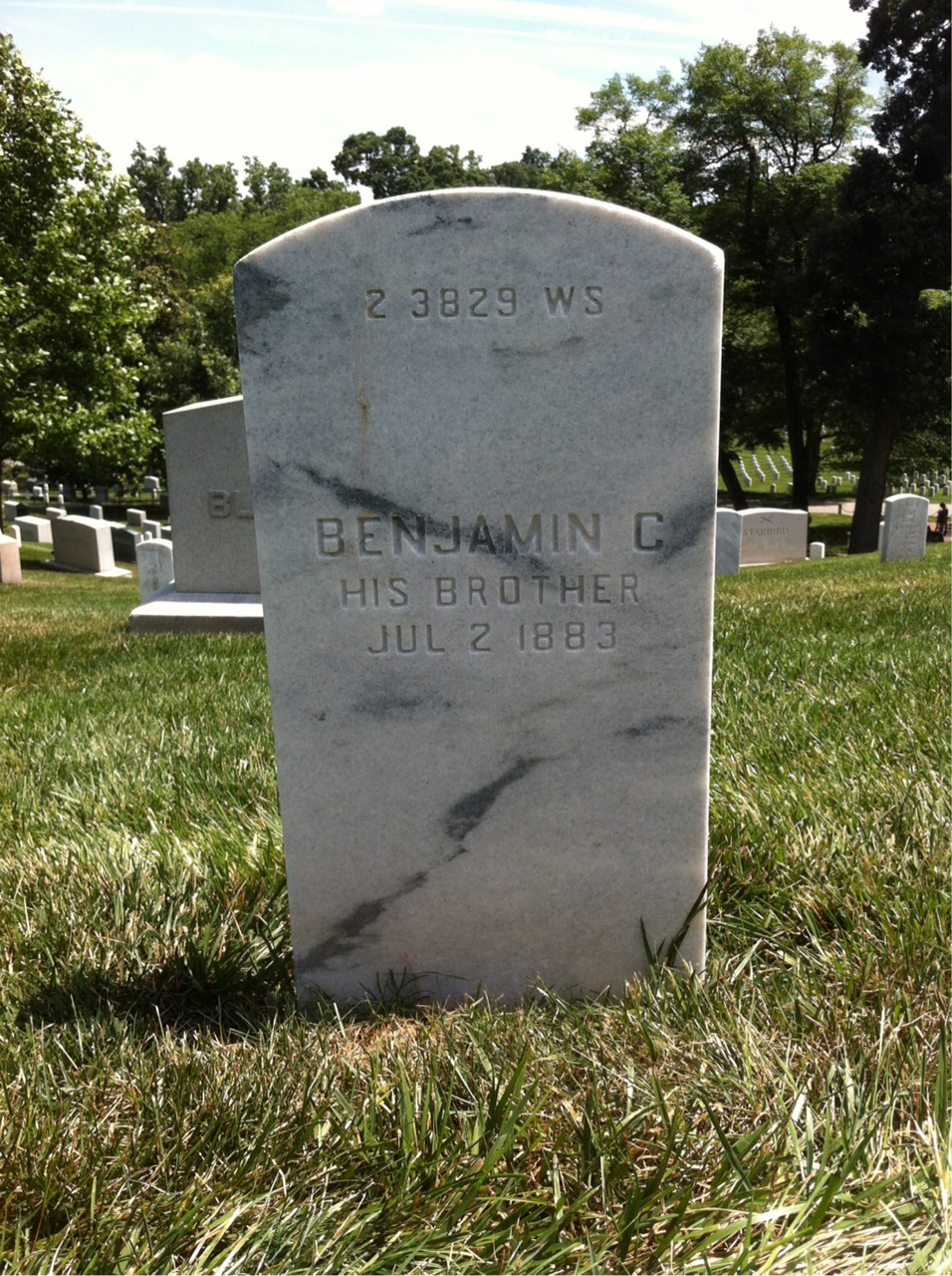 Back of headstone — Campbell Babcock
