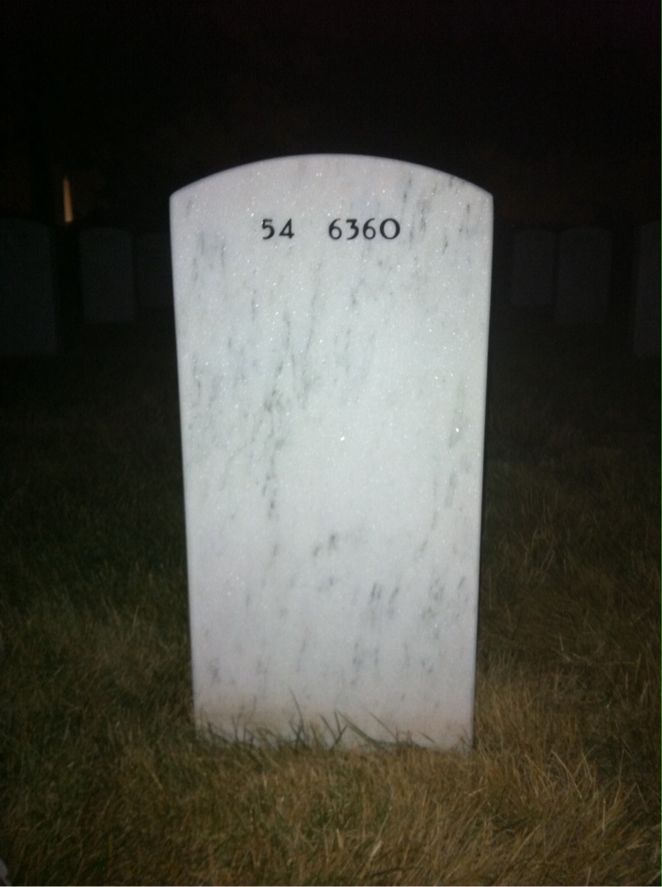Back of headstone — Eugene Van Pelt