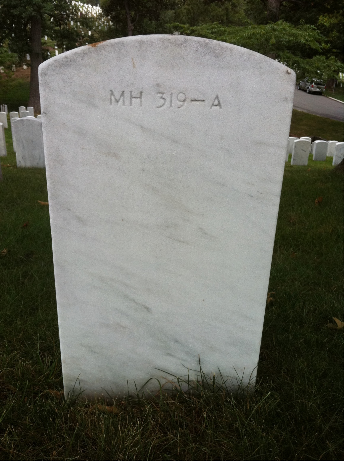 Back of headstone — Calvyn Willard Glendenning