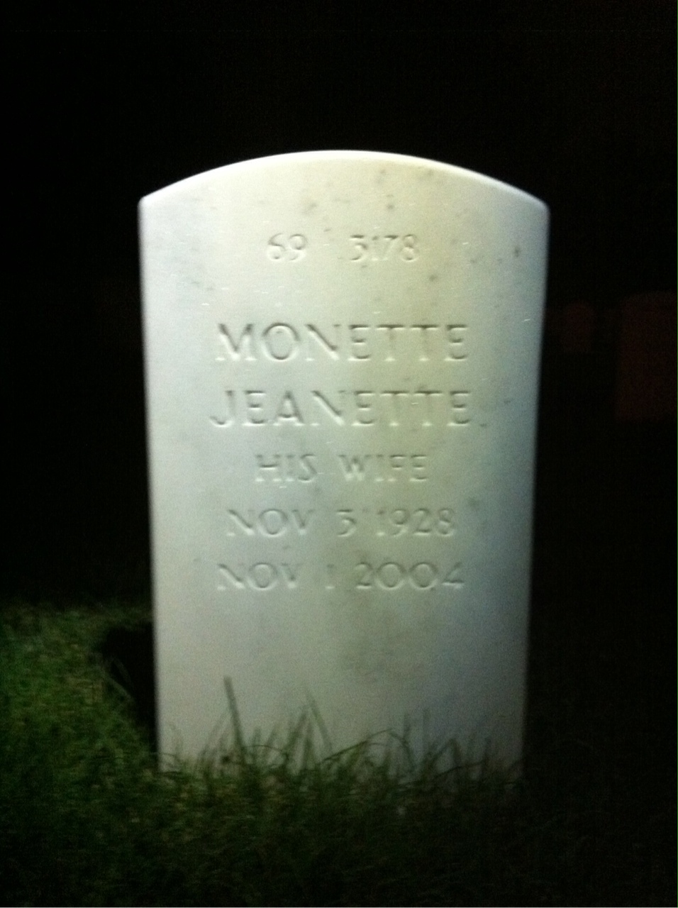 Back of headstone — David Bannerman