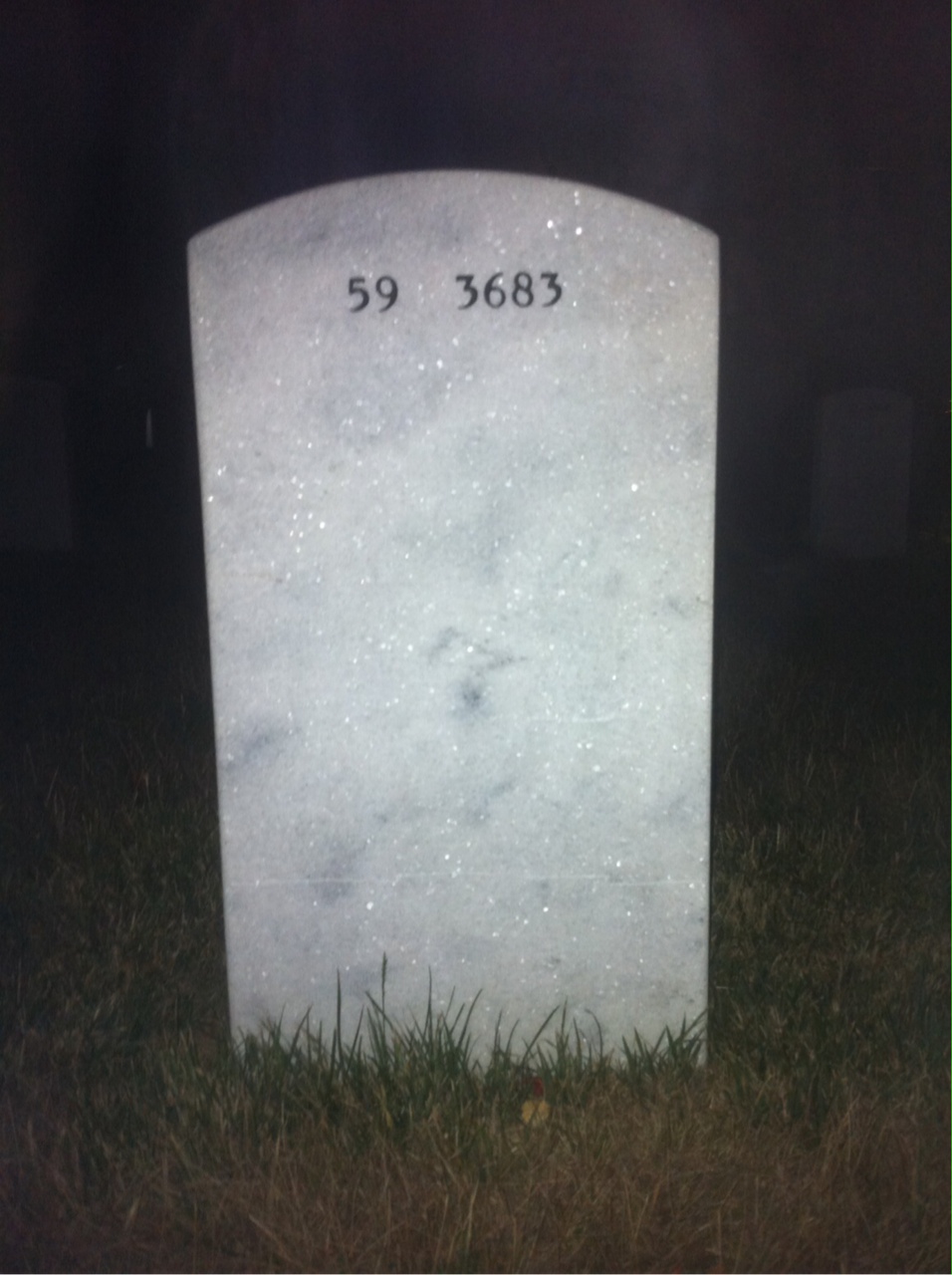 Back of headstone — Mark Graziano