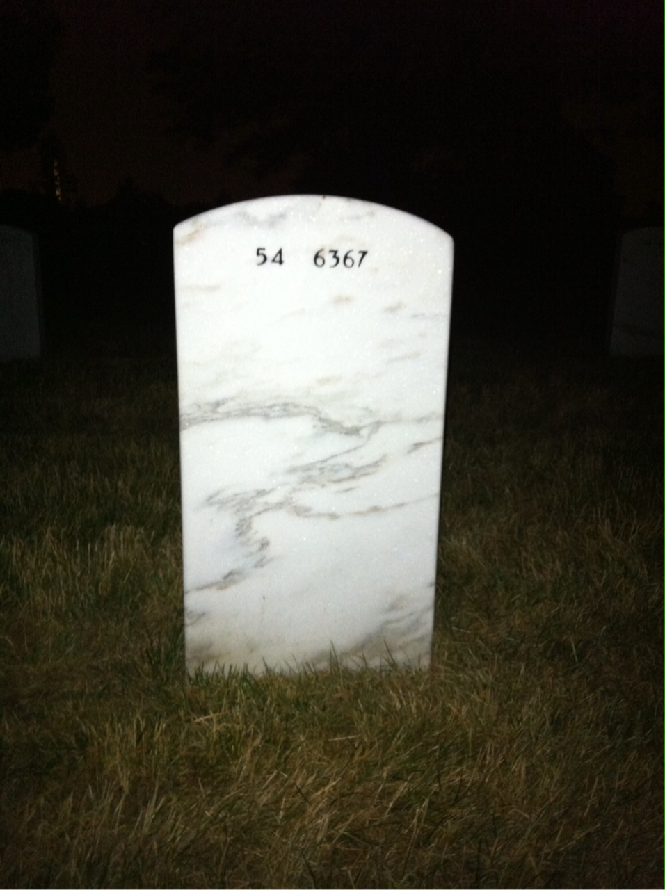 Back of headstone — Donald Perkins