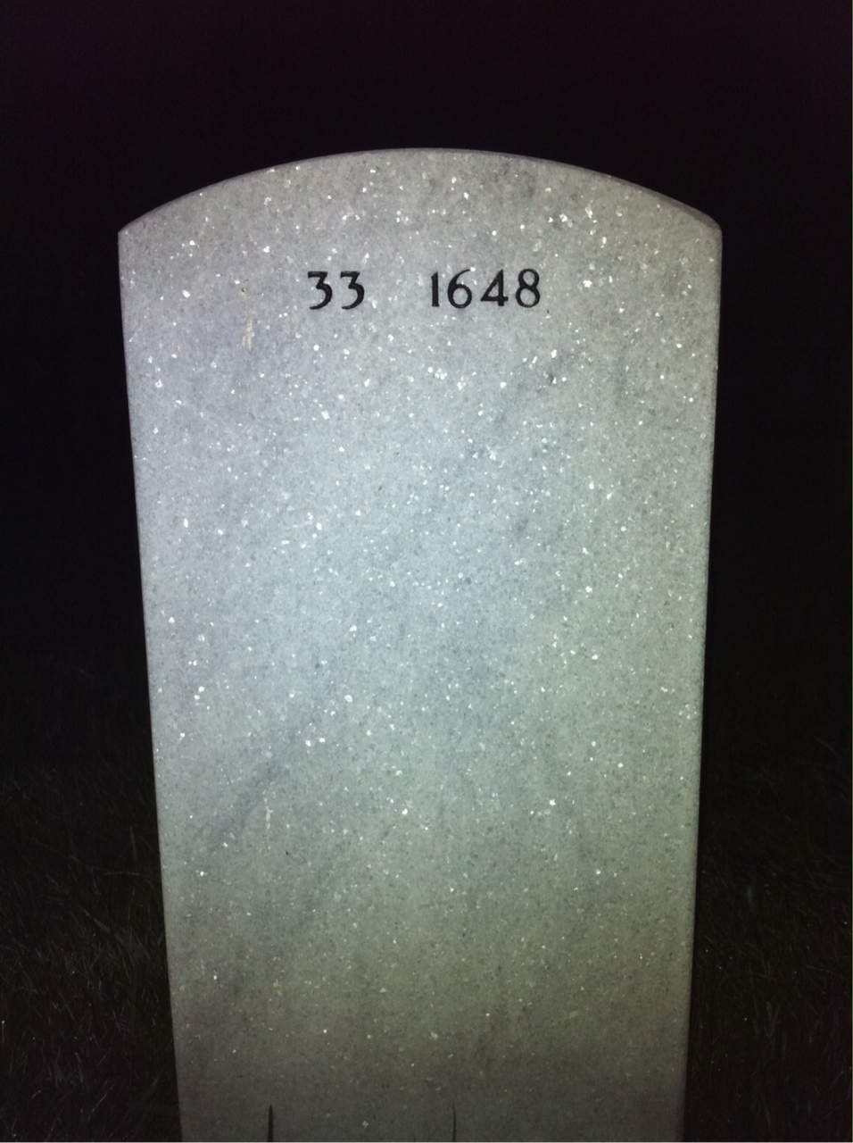 Back of headstone — Edward Richardson