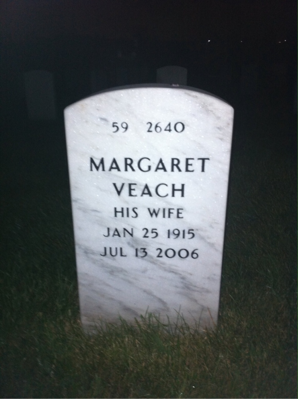 Back of headstone — Henry Stoffers