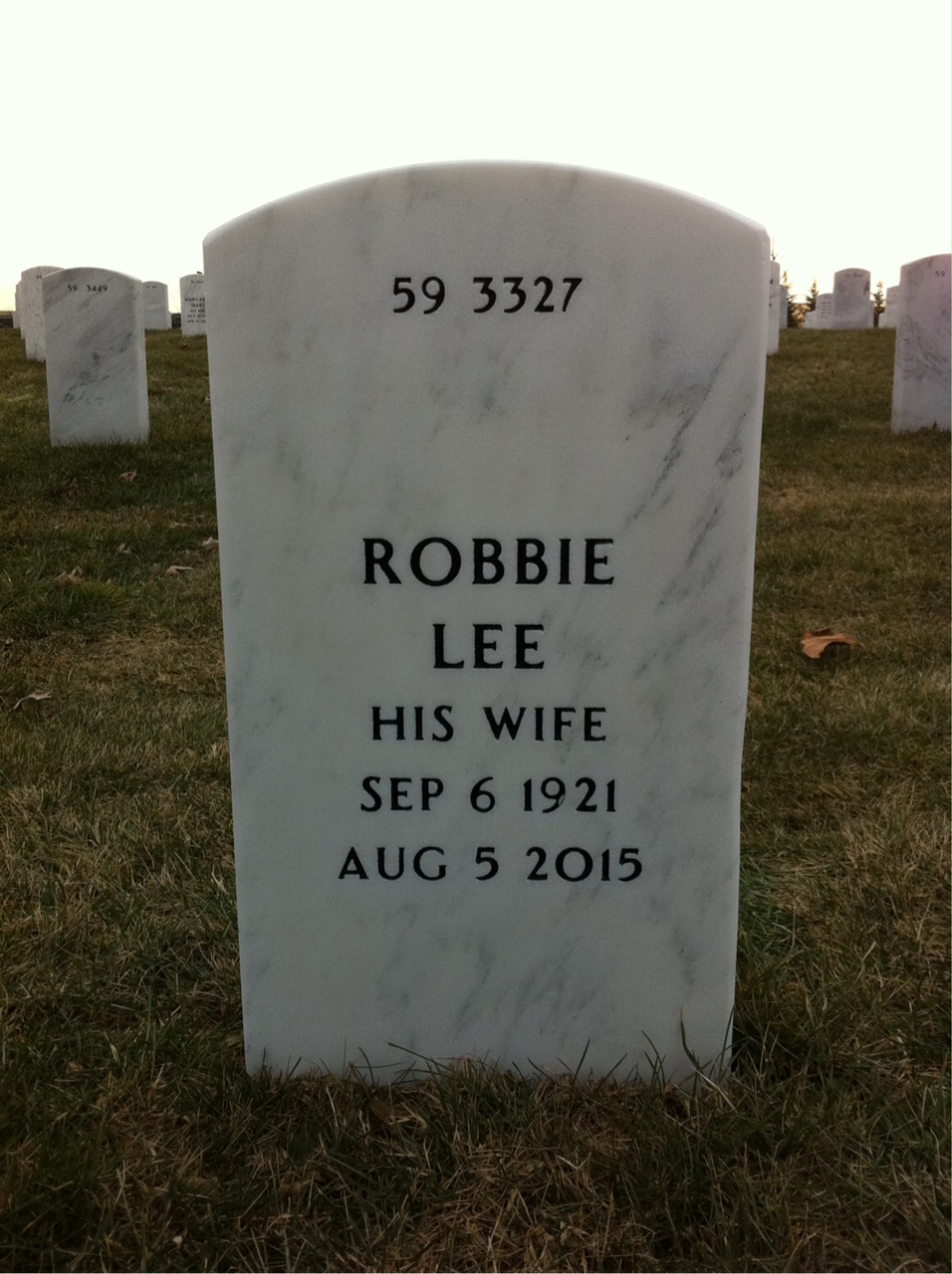 Back of headstone — Ralph Bergman