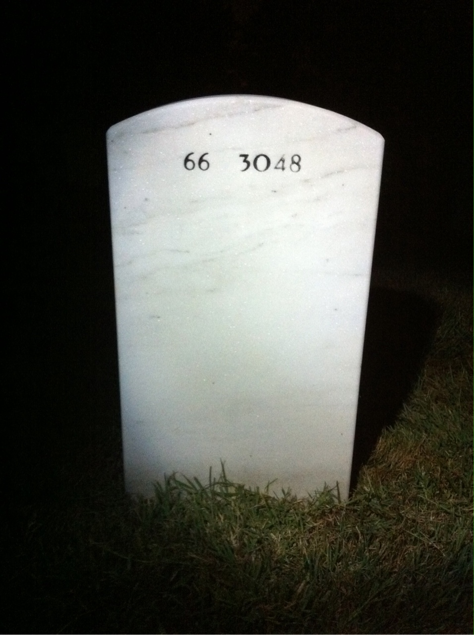 Back of headstone — Howard Landau
