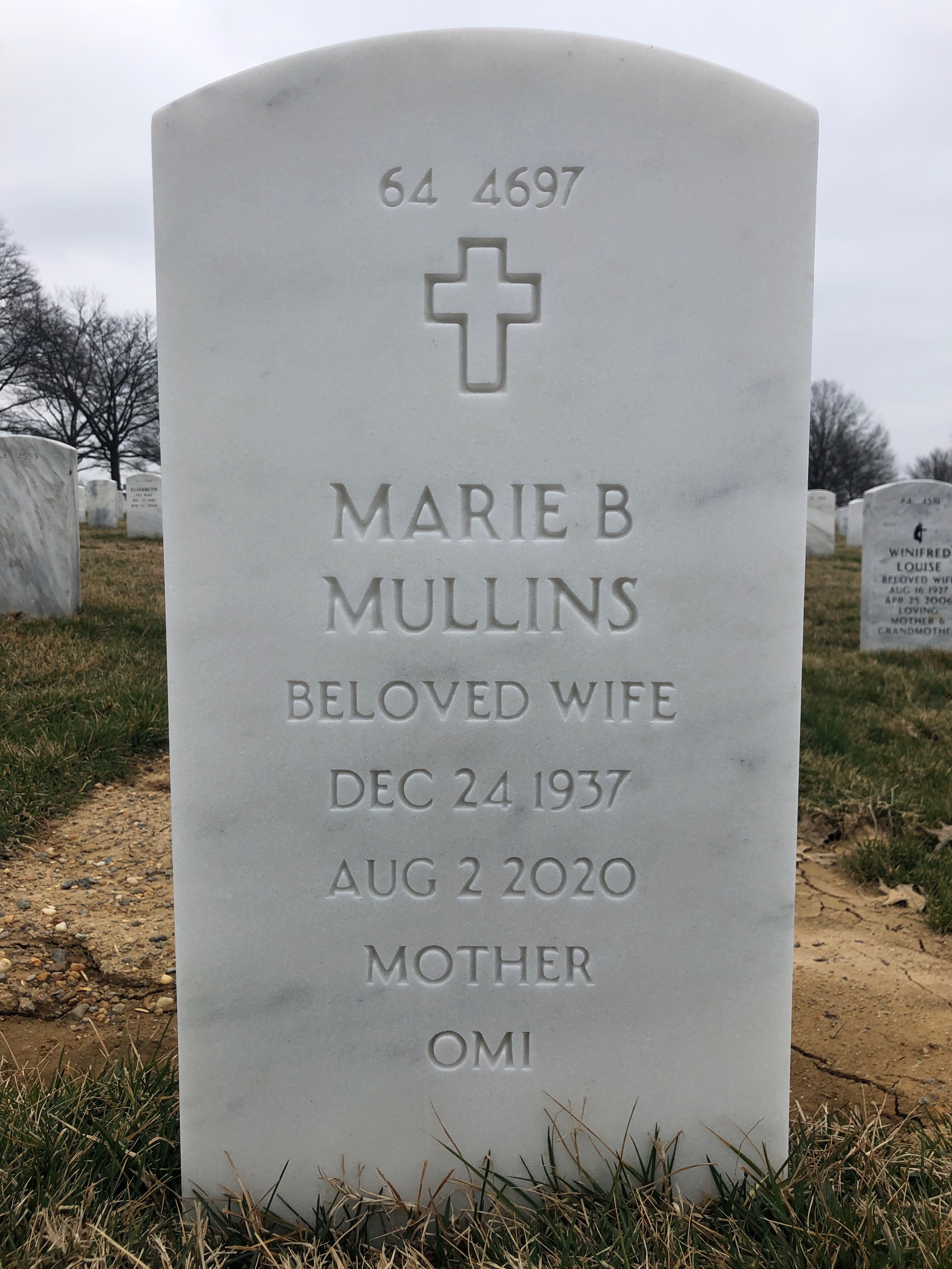 Back of headstone — Willie Mullins