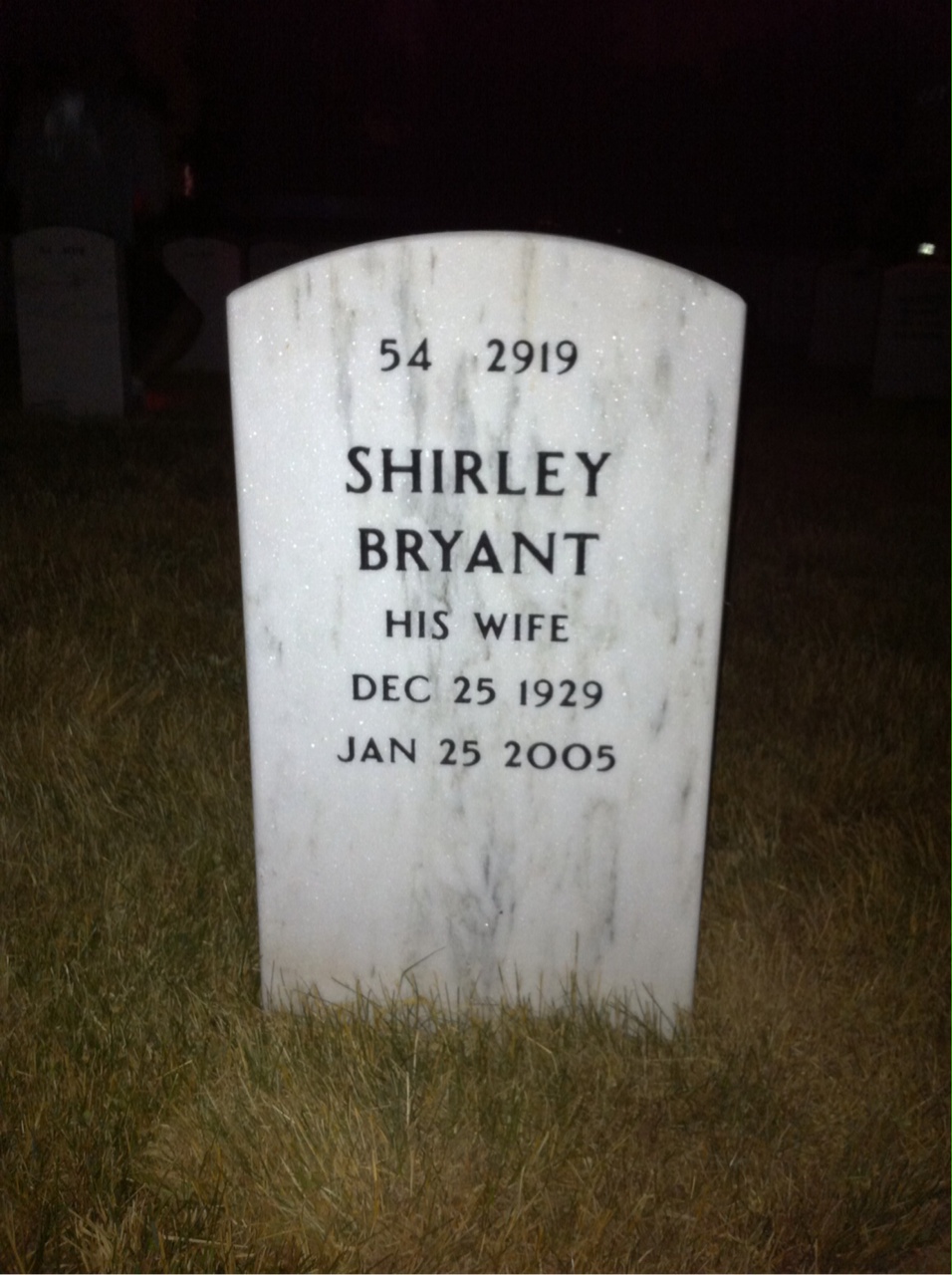 Back of headstone — Daniel Trezevant