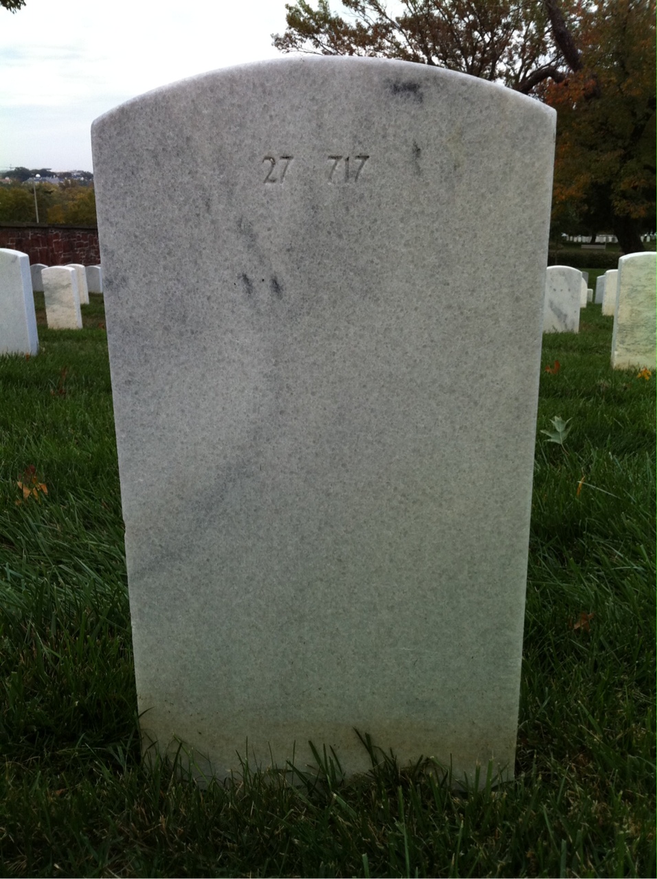 Back of headstone — William Ammerman