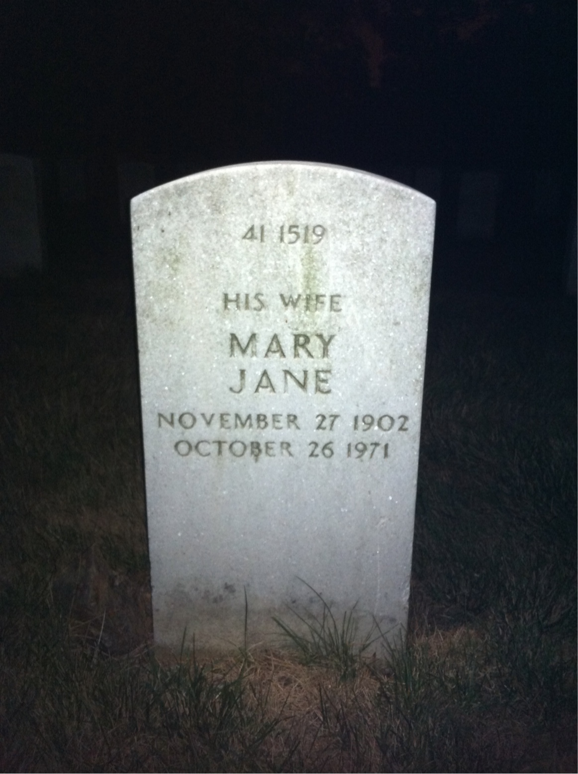 Back of headstone — Ambrose Griffin
