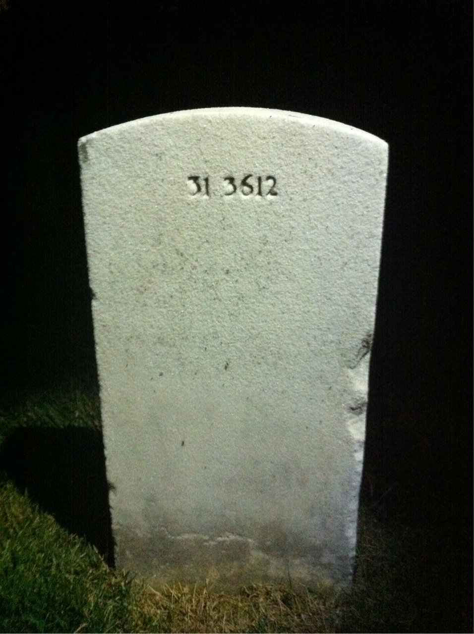Back of headstone — Morrison Andrews