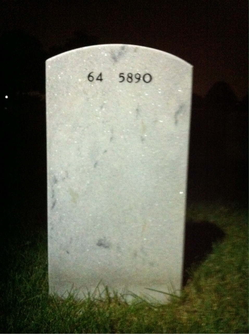 Back of headstone — Donald Moore