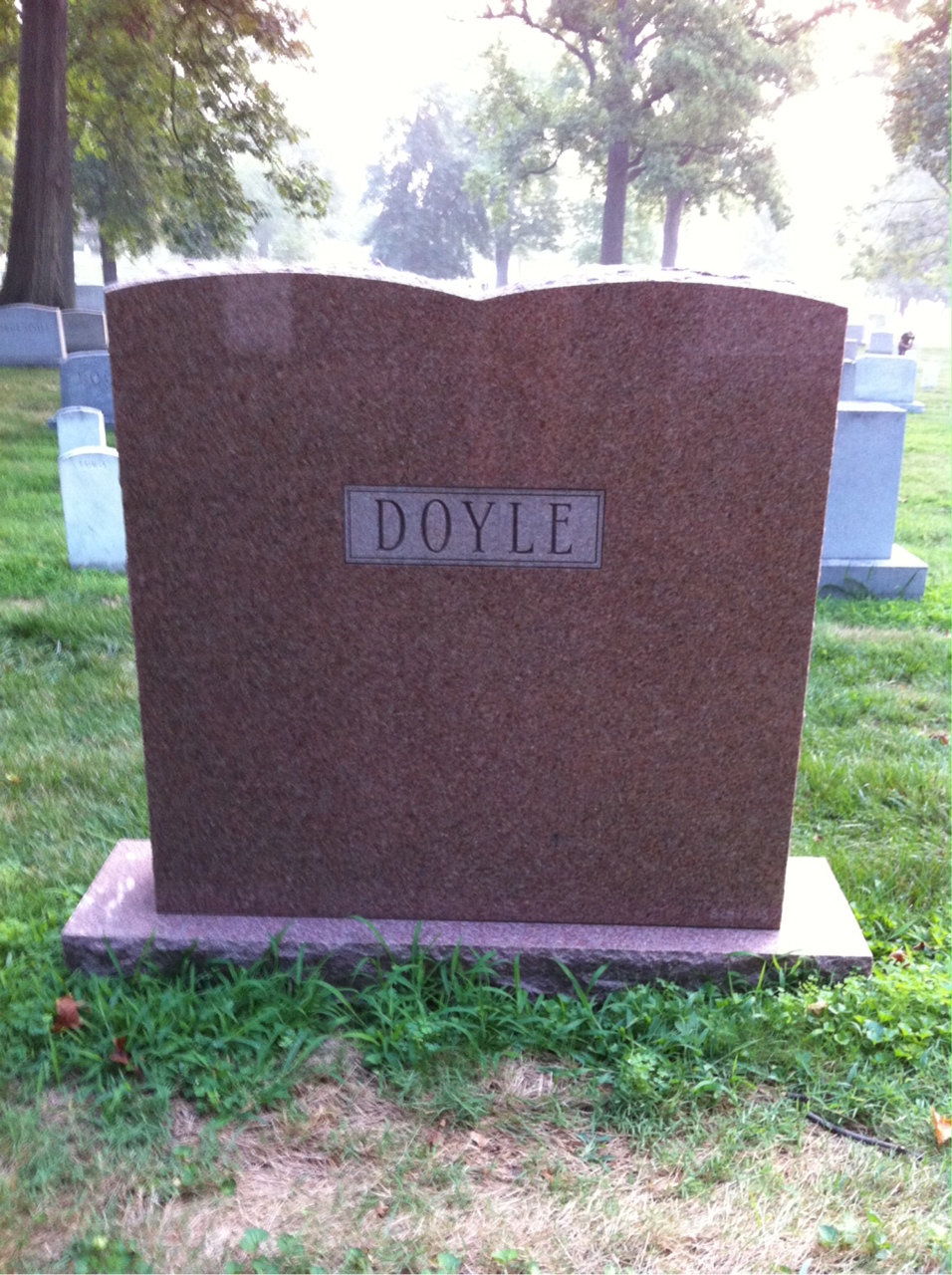 Back of headstone — Mortimer Doyle