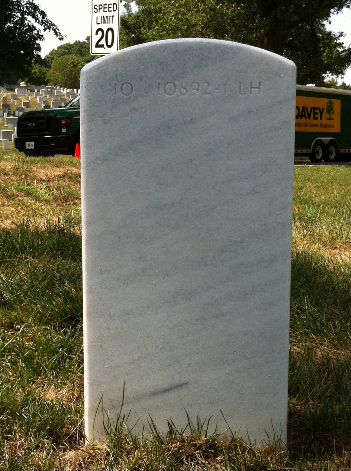 Back of headstone — Joseph Austin