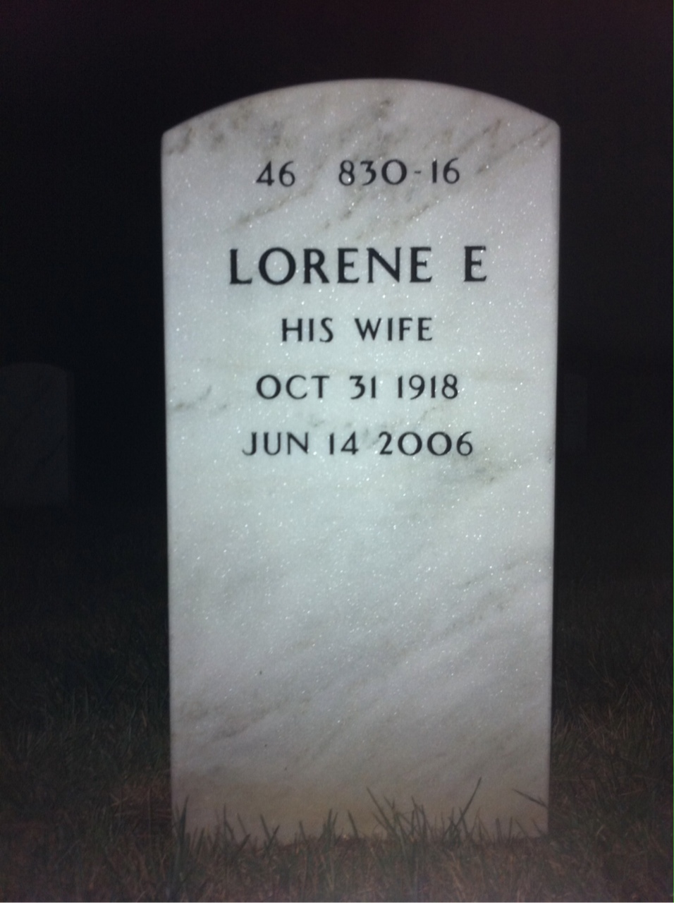 Back of headstone — Thomas Craig